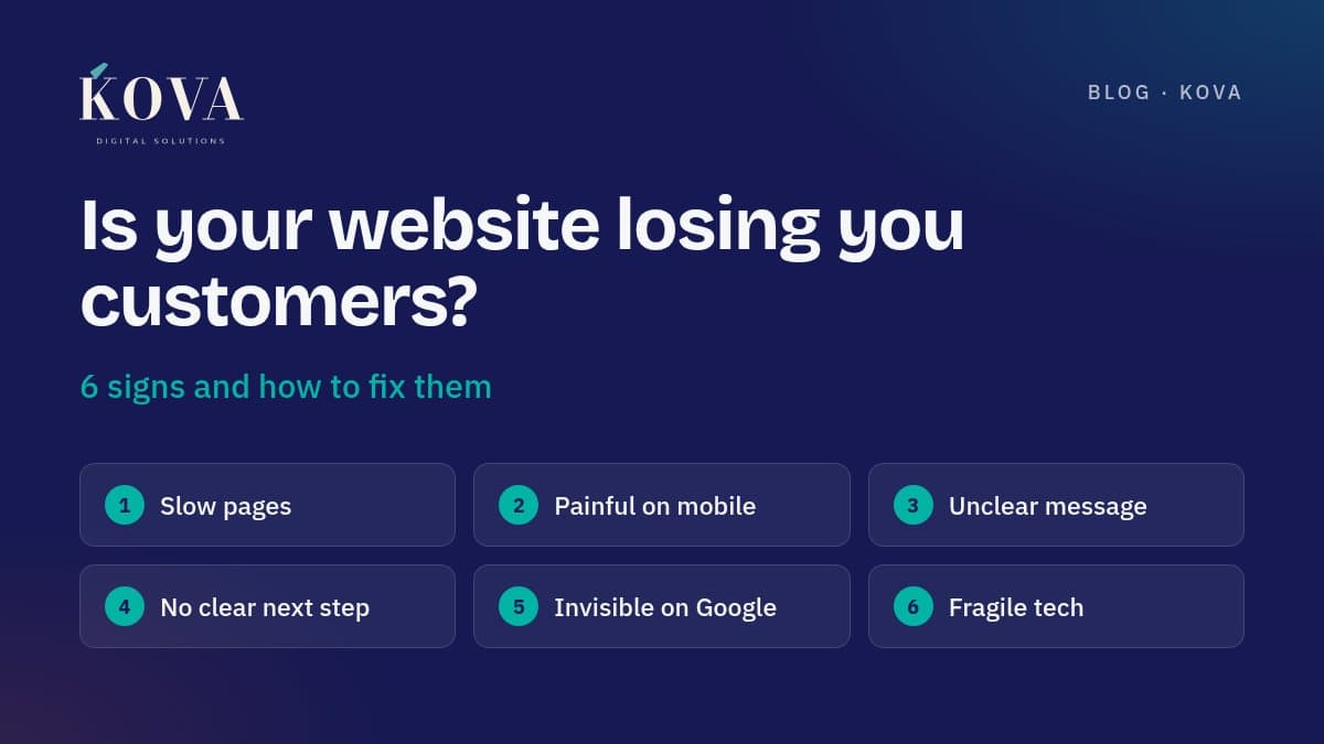Is your website losing you customers? 6 signs and how to fix them